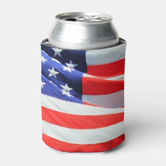 Coolste Can Cooler, American Flag, USA Dosenkühler (Kanne Vorderseite)
