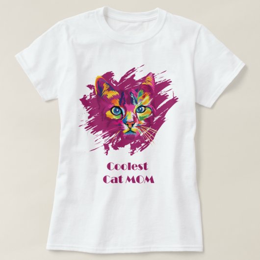 Coolste Cat-Mama T-Shirt (Design vorne)