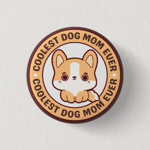 COOLSTE CORGI DOG-MAMA je Button
