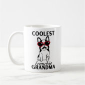 Coolste französische Oma, Funny French Bulldog Kaffeetasse (Links)