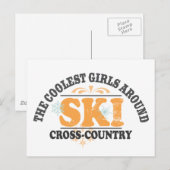 Coolste Girls XC Ski Postkarte (Vorne/Hinten)
