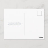 Coolste Großeltern für Navy und Gelb Postkarte (Rückseite)