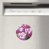 Coolste Großmutter! Magneten helle lila Tulpen Magnet (In Situ (Geschirrspüler))