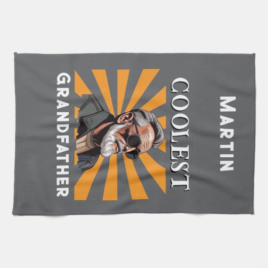 Coolste Großvater Funny Retro Coole Sonnenbrille Geschirrtuch (Horizontal)