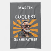 Coolste Großvater Funny Retro Coole Sonnenbrille Geschirrtuch (Vertikal)