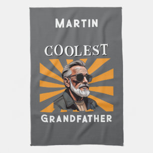 Coolste Großvater Funny Retro Coole Sonnenbrille Geschirrtuch