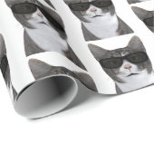 Coolste Katze der Stadt Geschenkpapier (Rolleneckpunkt)