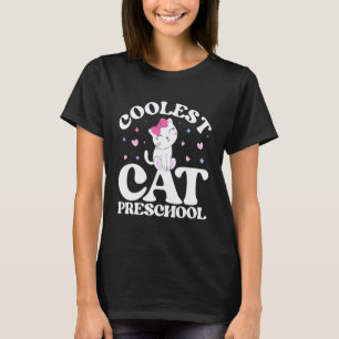 Coolste Katze Vorschule Zurück zur Schule Pre-k Fü T-Shirt