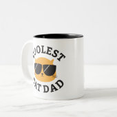 Coolste Katzen-Vater-Kaffee-Tasse Zweifarbige Tasse (Vorderseite Links)