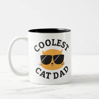 Coolste Katzen-Vater-Kaffee-Tasse Zweifarbige Tasse