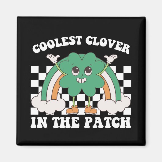 Coolste Klee am Pflaster St Patrick's Day Magnet (Vorne)