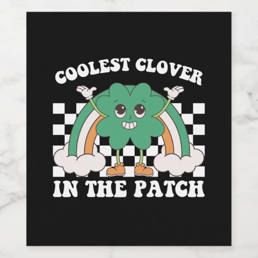 Coolste Klee am Pflaster St Patrick's Day Weinetikett (Einzelnes Label)