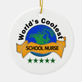 Coolste Krankenschwester der Welt Schul Keramik Ornament
