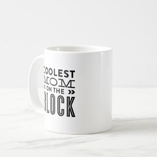 Coolste Mama auf Block | Mug Kaffeetasse (Vorderseite Links)