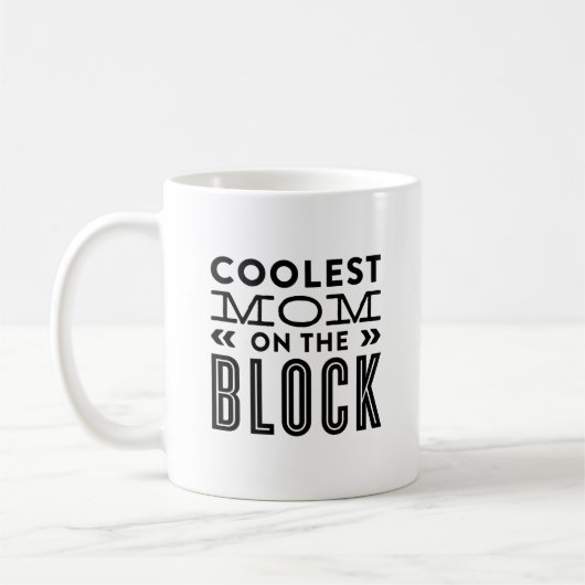 Coolste Mama auf Block | Mug Kaffeetasse (Links)