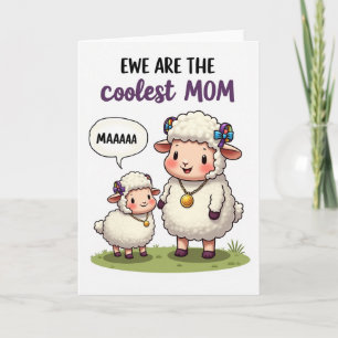 Coolste Mama Illustration Karte