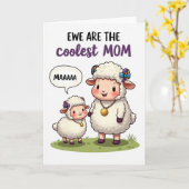 Coolste Mama Illustration Karte (Gelbe Blume)