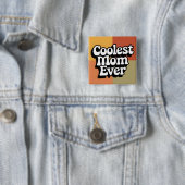 Coolste Mama je Retro Groovittext Button (Beispiel)