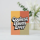 Coolste Mama je Retro-Muttertagskarte Postkarte (Stehend Vorderseite)