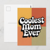 Coolste Mama je Retro-Muttertagskarte Postkarte (Vorne/Hinten)