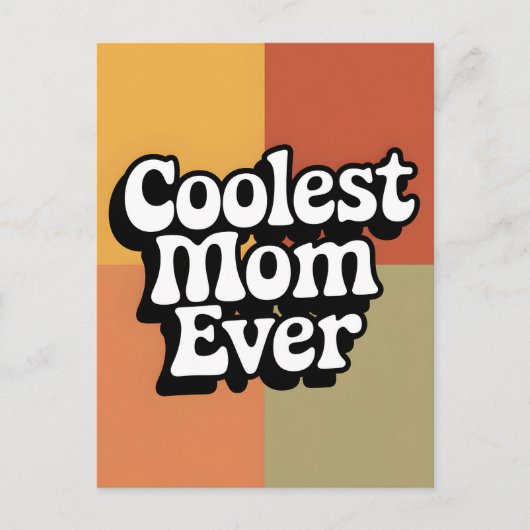 Coolste Mama je Retro-Muttertagskarte Postkarte (Vorderseite)