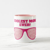 Coolste Mama je Rosa Glitzer Sonnenbrille Zweifarbige Tasse (Mittel)