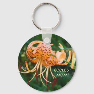 COOLSTE MAMA! KEY CHAIN-Geschenk Tiger Lily Blume Schlüsselanhänger