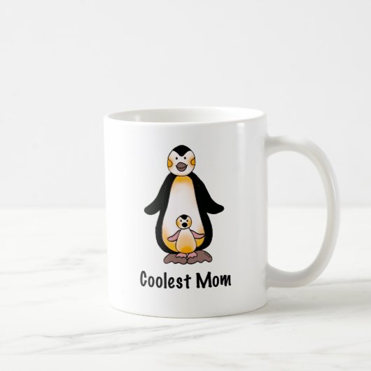 Coolste-Mama-Pinguin-Familien-Design Kaffeetasse (Rechts)