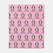 Coolste-Mama-Pinguin-Familiendesign Fleecedecke (Vorderseite)