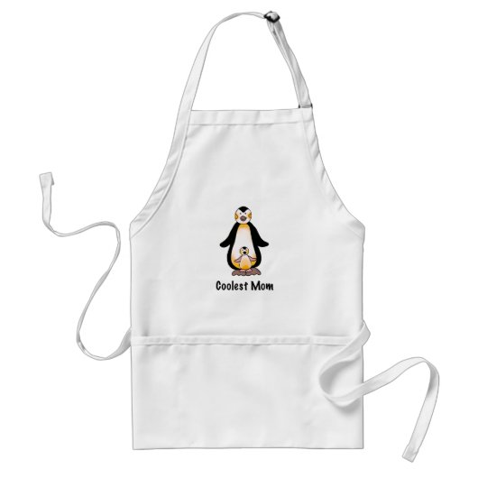 Coolste-Mama-Pinguin-Familiendesign Schürze (Vorne)