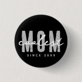 Coolste Mama seit 20XX Moderne, einfache Preppy Button (Vorderseite)