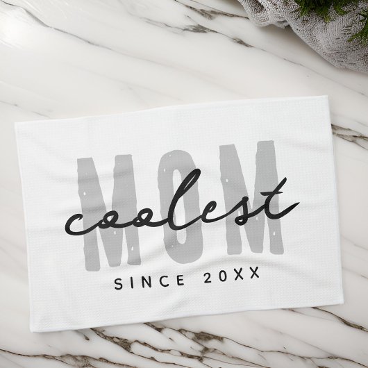 Coolste Mama seit 20XX Moderne, einfache Preppy Geschirrtuch
