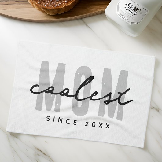 Coolste Mama seit 20XX Moderne, einfache Preppy Geschirrtuch