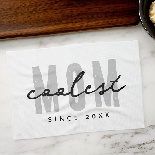 Coolste Mama seit 20XX Moderne, einfache Preppy Geschirrtuch