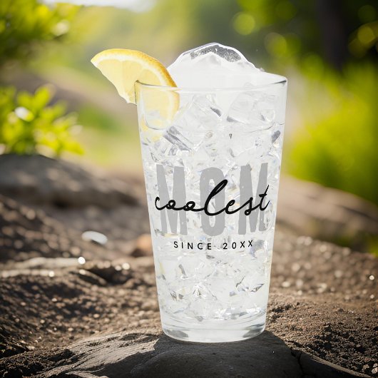 Coolste Mama seit 20XX Moderne, einfache Preppy Glas