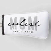 Coolste Mama seit 20XX Moderne, einfache Preppy Golf Headcover (Vorderseite)