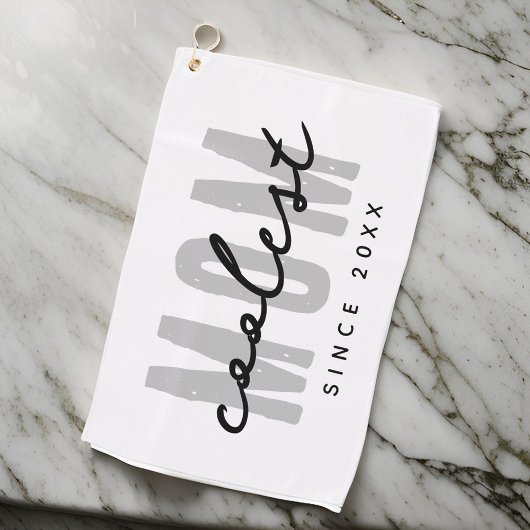 Coolste Mama seit 20XX Moderne, einfache Preppy Golfhandtuch