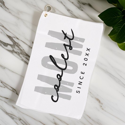 Coolste Mama seit 20XX Moderne, einfache Preppy Golfhandtuch