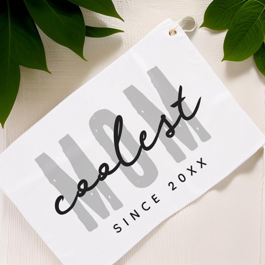 Coolste Mama seit 20XX Moderne, einfache Preppy Golfhandtuch