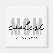Coolste Mama seit 20XX Moderne, einfache Preppy Magnet (Vorne)