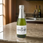 Coolste Mama seit 20XX Moderne, einfache Preppy Schaumweinetikett