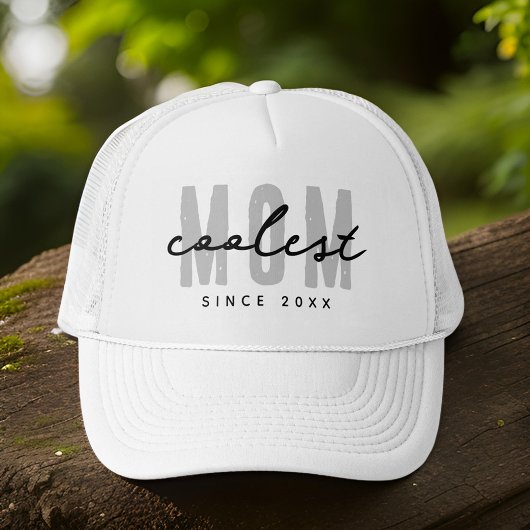 Coolste Mama seit 20XX Moderne, einfache Preppy Truckerkappe