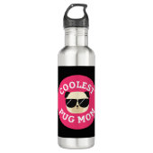 Coolste Mops-Mama Edelstahlflasche (Vorderseite)
