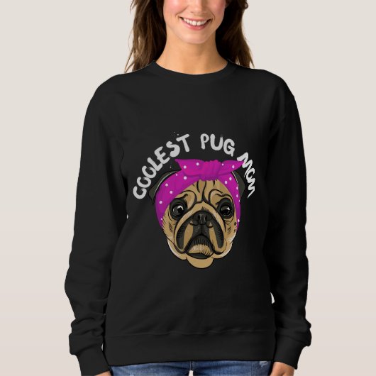Coolste Mops Mama, Mops Hund Geschenk Klassischer  Sweatshirt (Vorderseite)
