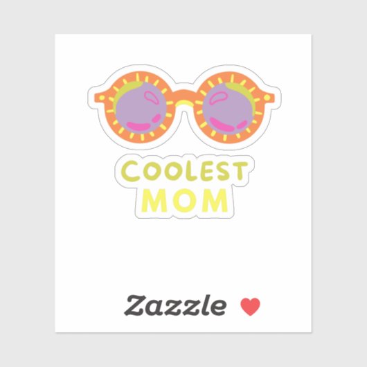 coolste Mutter mit cooler Sonnenbrille Aufkleber (Blatt)