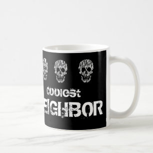 Coolste Nachbarschwarzweiss-Schädel-Geschenk-Idee Kaffeetasse