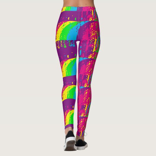 Coolste Neonfarben Leggings (Rückseite)