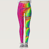 Coolste Neonfarben Leggings (Vorderseite)