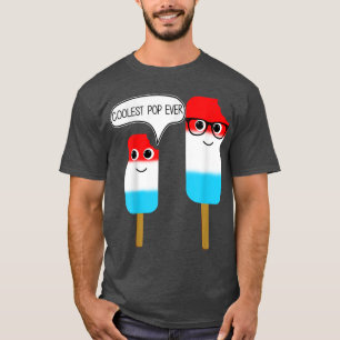 Coolste Pop Ever Eis Pop Eiscreme Vater Kind T-Shirt