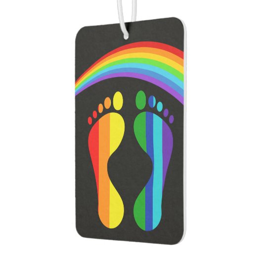 Coolste Pride Regenbogen Füße Autolufterfrischer (Links)